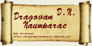 Dragovan Naumparac vizit kartica